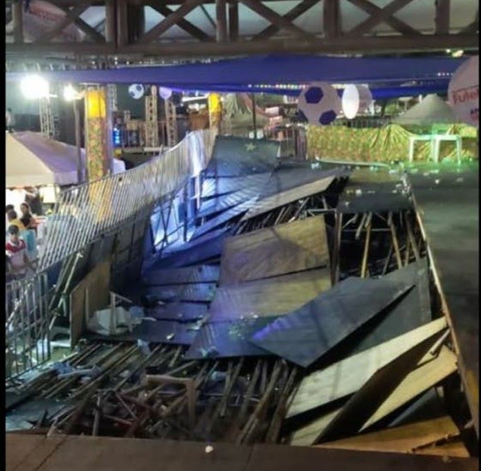 Parte de camarote desaba durante show de Xand Avião no Mossoró Cidade Junina